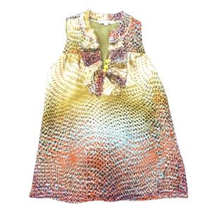 𝐁𝐋𝐔𝐄 𝐕𝐄𝐋𝐕𝐄𝐓 | FRINGED SLEEVELESS BUTTON DOWN BLOUSE